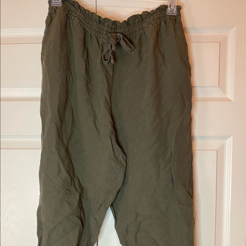 Army green trousers